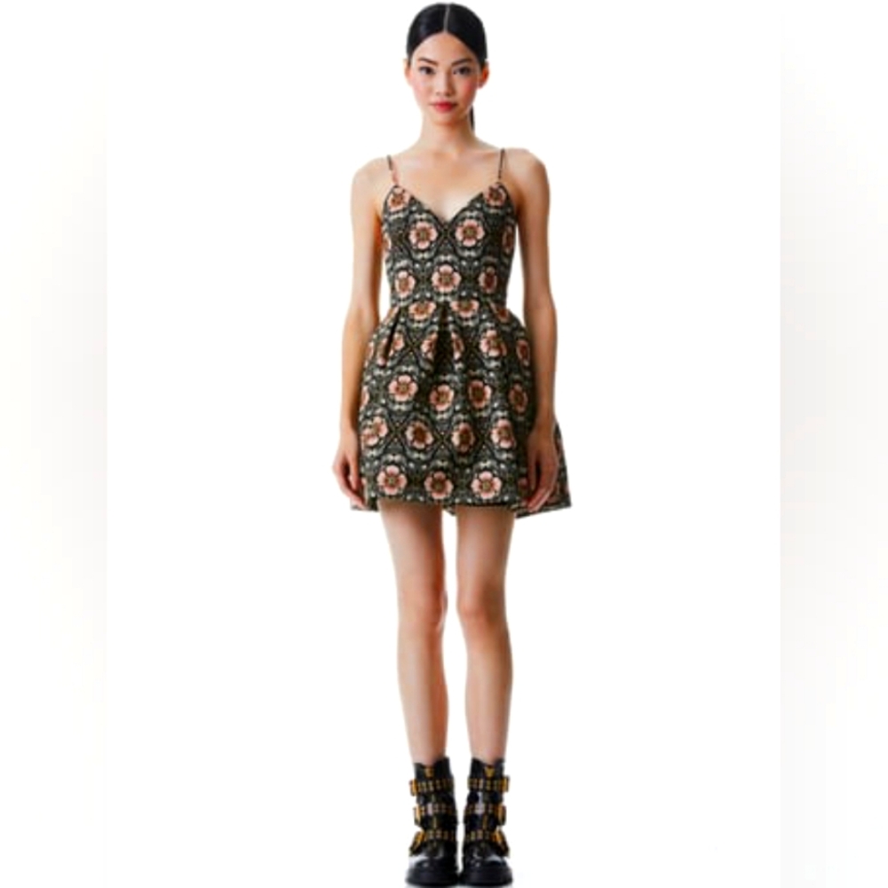 Alice and Olivia Madison Promise Floral mini dress Sz 6 NWT